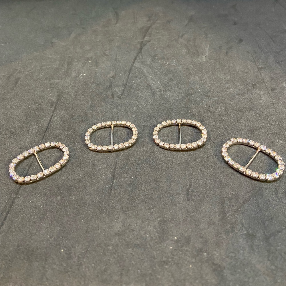 4 Rhinestone Buckles